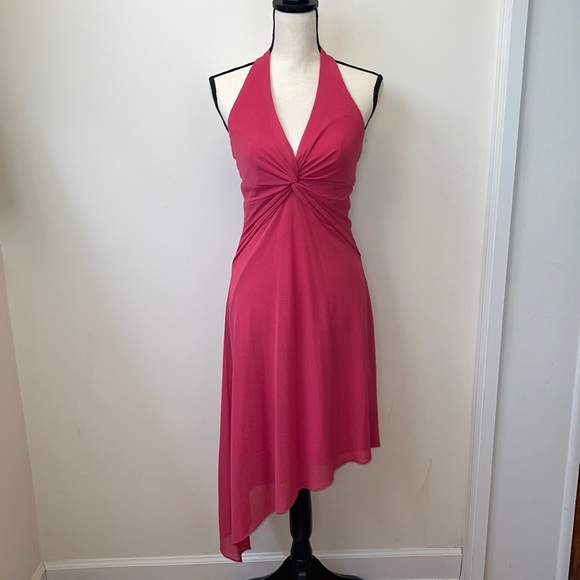 Laundry by Shell Segal Dark Pink Halter Dress NWT - Picture 1 of 16